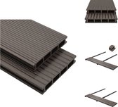 vidaXL Terrasplankenset HKC - donkerbruin - 30 m2 - waterbestendig en duurzaam - Vloer