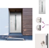 vidaXL Toegangsdeur - Stijlvol ontwerp - 110x207.5 cm - Wit aluminium - Houten frame - 2 deurkrukkensets - 2 sloten - 3 grendels - Anti-inbraakpinnen - Deurhor