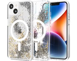 My Case Transparant Hoesje – Geschikt voor iPhone 14 Plus Glitter - Geschikt voor MagSafe – Glitters, Sterk en Shock proof