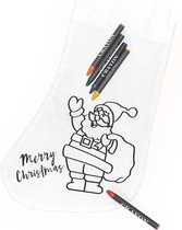 2 Chaussettes de Noël à colorier avec des crayons de cire (inclus)