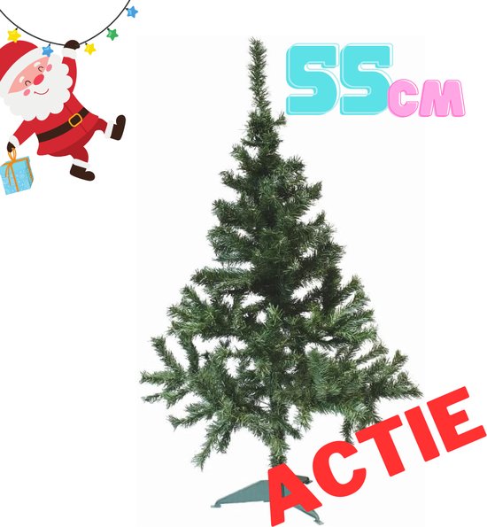 Kunstkerstboom 55 cm Stevige kerstboom inclusief voetstuk Snel