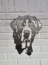 Metalen Hond - De Berner Sennen - Wanddecoratie van metaal