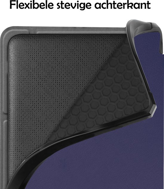 Hoesje Geschikt voor Kobo Sage Hoes Bescherm Hoesje Case Sleep Cover Trifold Met Screenprotector - Hoes Geschikt voor Kobo Sage Hoesje - Donkerblauw van Hoesje  — afbeelding 4
