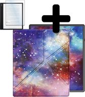 Hoesje Geschikt voor Kobo Elipsa 2E Hoes Bescherm Hoesje Case Luxe Sleep Cover Met Screenprotector - Galaxy