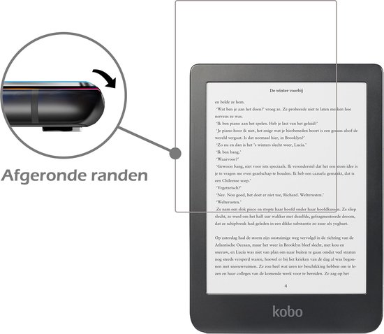 Hoesje Geschikt voor Kobo Clara HD Hoes Book Case - Hoes Geschikt voor Kobo Clara HD Hoesje Book Cover Met Screenprotector - Rood van Hoesje  — afbeelding 4