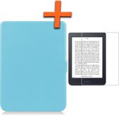Étui adapté pour Kobo Nia Sleepcover Book Case avec protecteur d'écran - Kobo Nia Cover Book Cover - Blauw clair