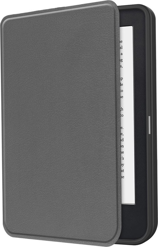 Hoesje Geschikt voor Kobo Clara 2E Hoesje Luxe Bescherm Case Met Screenprotector - Hoes Geschikt voor Kobo Clara 2E Hoes Book Cover - Grijs van Hoesje  — afbeelding 4