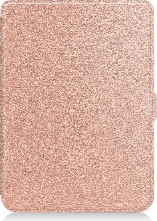 Hoes Geschikt voor Kobo Nia Hoesje Bookcase Cover Book Case Hoes Sleepcover Met Screenprotector - Rosé Goud van i12Cover — afbeelding 4
