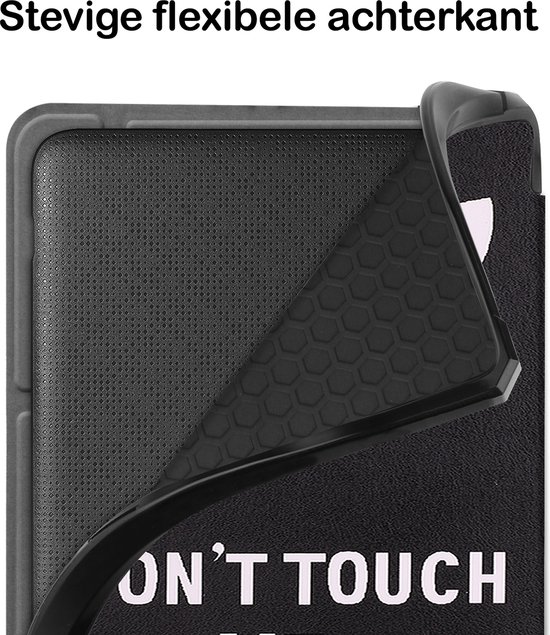 Hoesje Geschikt voor Kobo Sage Hoesje Luxe Bescherm Case Trifold Met Screenprotector - Hoes Geschikt voor Kobo Sage Hoes Book Cover - Don't Touch Me van Hoesje  — afbeelding 4
