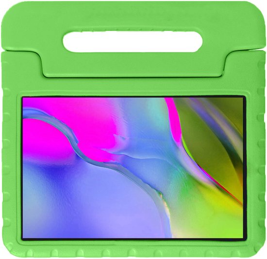 Hoes Geschikt voor Samsung Galaxy Tab A 10.1 2019 Hoes Bumper Kindvriendelijk Kids Case Kinderhoes - Hoesje Geschikt voor Samsung Tab A 10.1 2019 Hoesje Shockproof Cover Hoes - Groen