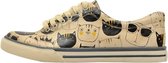 DOGO Dames Sneakers- Monochrome Cats 37