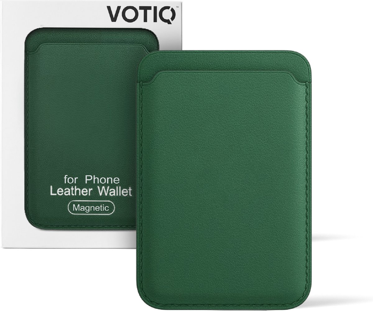 VOTIQ® Wallet geschikt voor MagSafe iPhone Apple 12/13/14/15 MINI/MAX/PRO/PLUS - Kaarthouder - Pasjeshouder Portemonnee - Groen