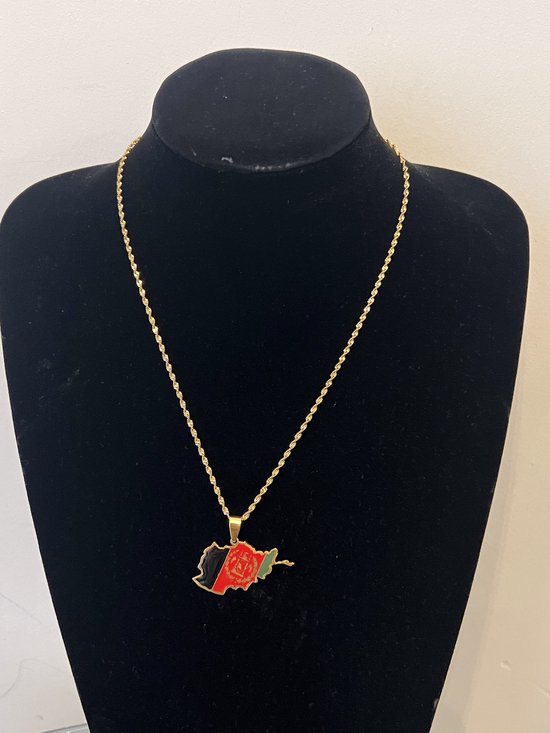 Nieuwe Afghanistan Kaart Vlag Hanger Ketting Roestvrij Staal Voor Vrouwen Mannen Goud Zilver Kleur Charme Mode Afghaanse Sieraden Geschenken