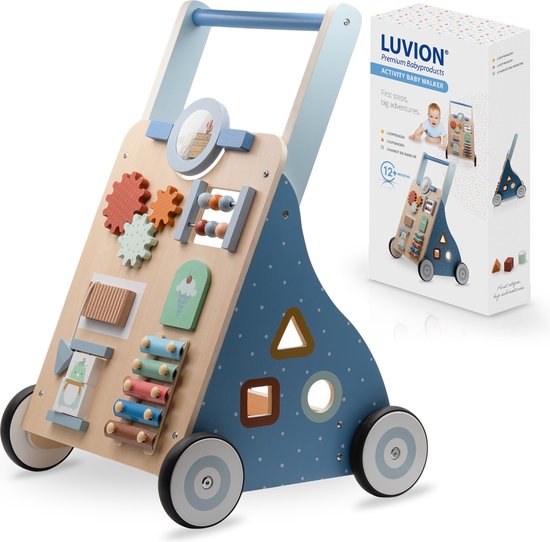 LUVION® Activity Baby Walker - Spelenderwijs leren lopen - Loopwagen - Blauw