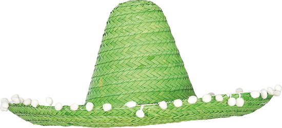 Exotenherz Cactus Met Grappige Sombrero - Groen, Ca. 2 Jaar Oud