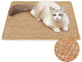 Krabpaal voor Katten - Natuurlijk Sisal Kraboppervlak - Duurzaam Houten Frame - Stijlvol en Entertainmentrijk Design - Inclusief Speelse Elementen - Veilige Ruimte voor Ontspanning - Eenvoudig Te Monteren - 60 x 40 cm