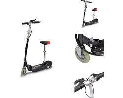 vidaXL Elektrische Step - Elektrische Steppen - Elektrische Steps - Electrische Step - Step elektrisch met zitje 120 W zwart