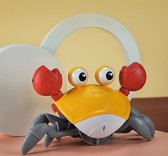 Lopende Krab - Life Nur - Walking Crab - Bewegend Speelgoed - Baby - Peuter - Toy - Motoriek Speelgoed - Fijne Motoriek - Hondenspeelgoed - Hondenspeeltjes - Montessori Speelgoed - Geel