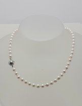 Parel collier - akoya - zilver magneetslot - 40 cm lang - Verlinden juwelier