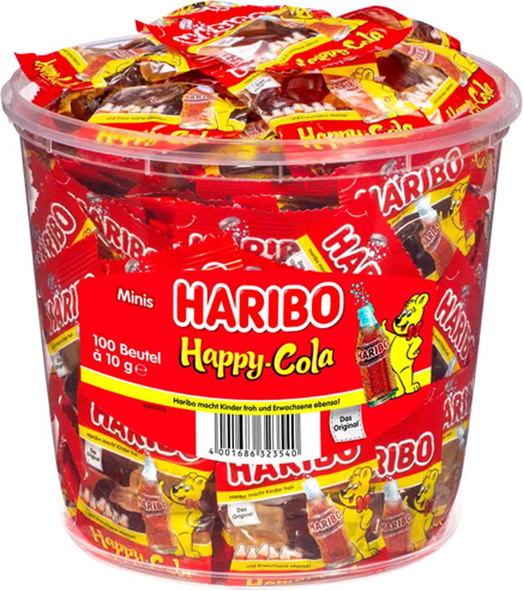Haribo - Happy Cola - 6x 100 Mini zakjes