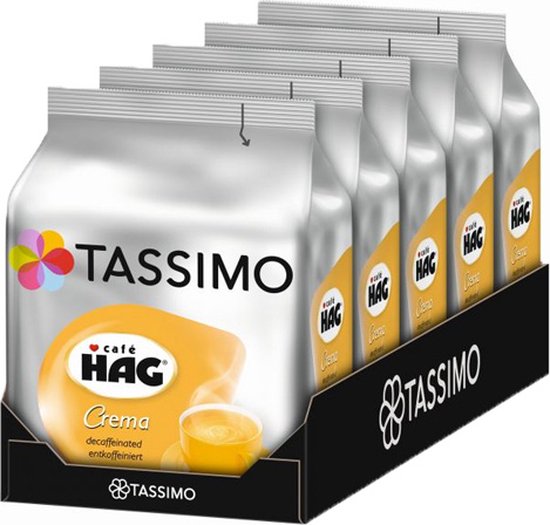 Bosch Tassimo Cafe Hag Crema 16 T Disc Decaf Coffee Machine Capsules