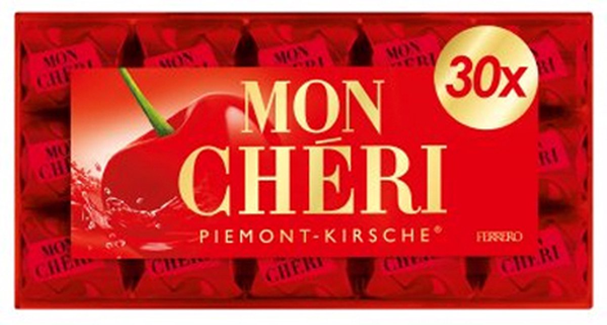 MON CHERI Chocolats noirs à la liqueur de cerise 30 pièces 315g pas cher 