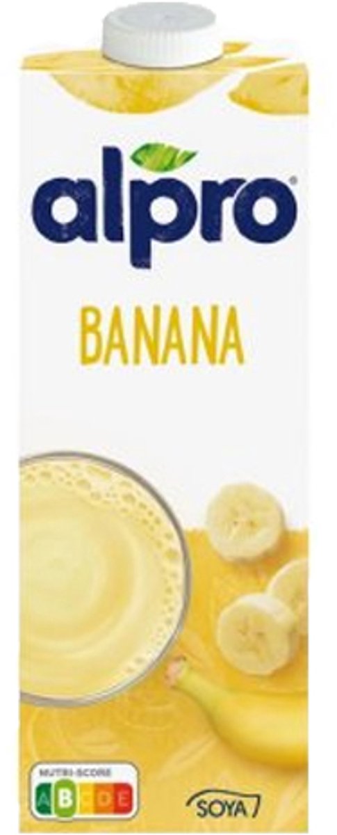 Alpro Sojadrink Banaan – Plantaardig & Lactosevrij – 4 x 1L