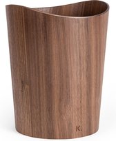 Poubelle en bois véritable | Coffret en bois pour bureau, chambre d'enfant, chambre, etc. | 9 litres | Noyer