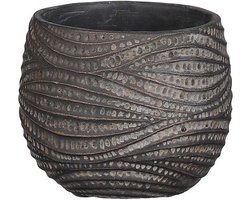MICA DECORATIONS HENDRICK BLOEMPOT - H9 X Ø11 CM - BRUIN