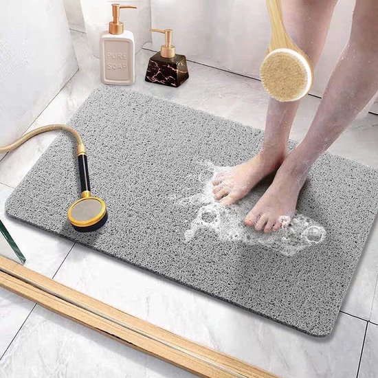 Loofah Douchemat Antislip, Zachte PVC Douchebakmat, Anti Schimmel