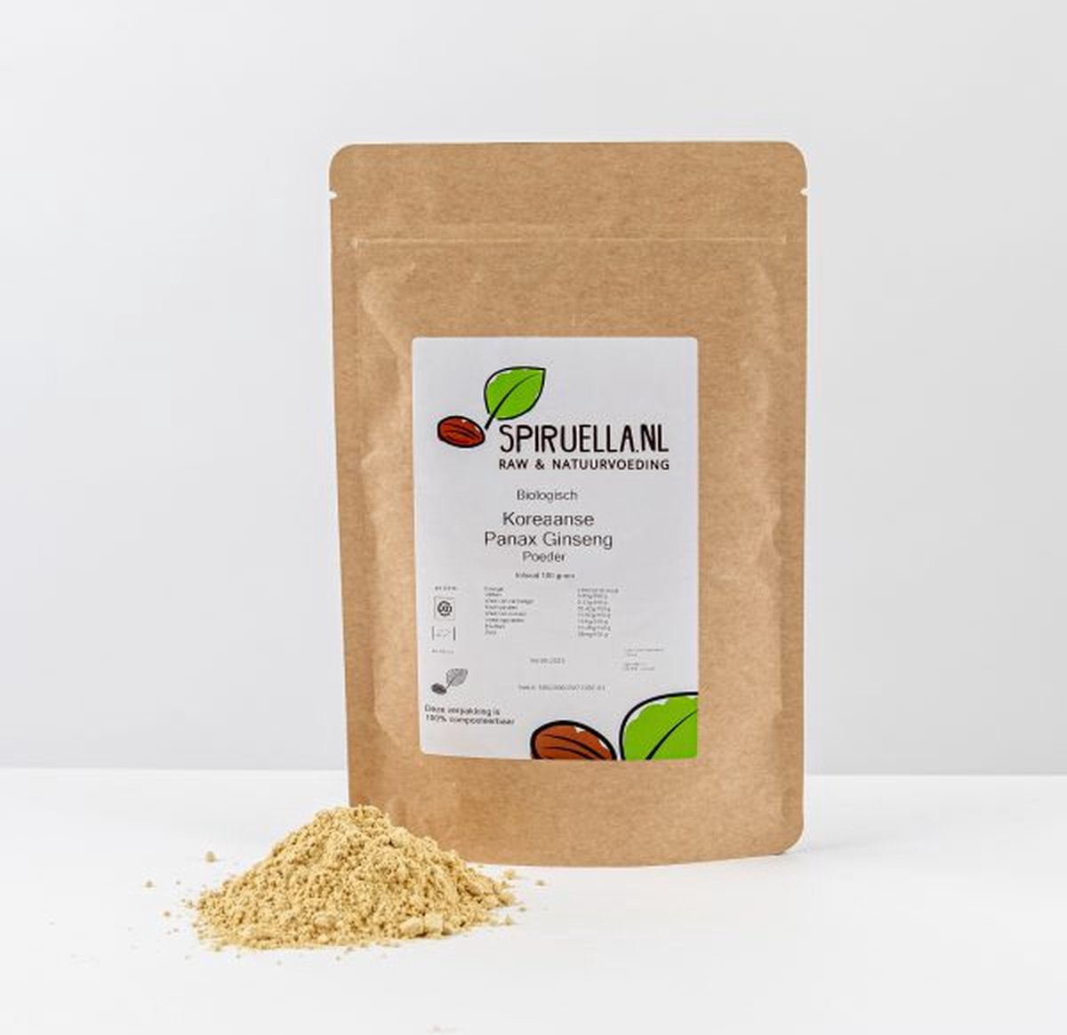 Panax Ginseng Biologisch Poeder 500gram