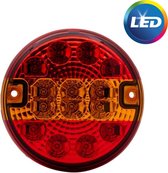 LED achterlicht rond plat 140x35 mm - losse draad aansluiting