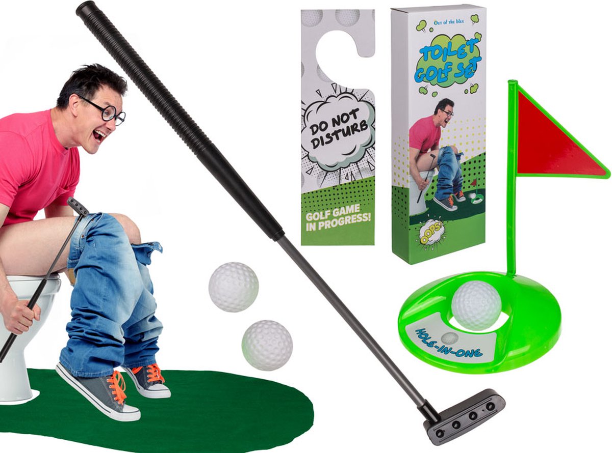 Toilet Golf Toy - Jeu de toilette Mini Golf Jouet - Ensemble de jeu