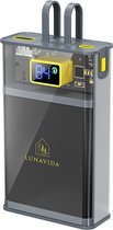 LunaVida's Powerbank 20.000 mAh - Powerbank 20000 mah - Android en Iphone quick charge 22.5W - USB C - USB A - ingebouwde Lightning kabel en USB-C kabel - Luxe design