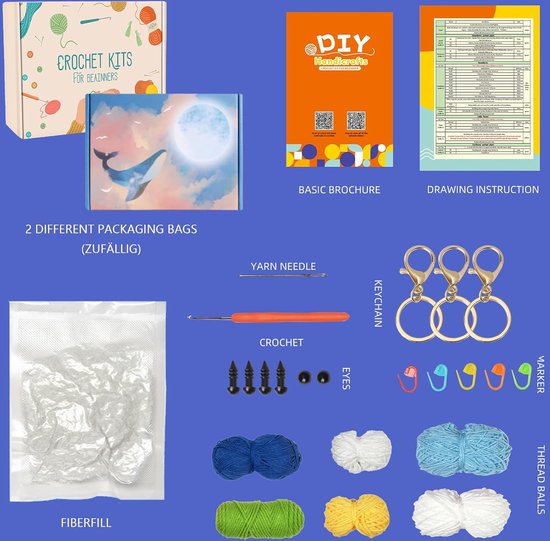 AKOFIC Haaksets voor Beginners Volwassenen Kinderen - Haak Starterskit met Stap-voor-Stap Video Tutorials, Complete Haakset om te Leren Haken voor Beginners, Haak Dierenset, DIY Haakcadeaus - 4 Pack AKOFIC Haaksets voor Beginners Volwassenen Kinderen - Haak Starterskit met Stap-voor-Stap Video Tutorials, Complete Haakset om te Leren Haken voor Beginners, Haak Dierenset, DIY Haakcadeaus - 4 Pack