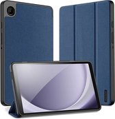 Geschikt voor Dux Ducis Samsung Galaxy Tab A9 Hoes Tri-Fold Book Case Navy