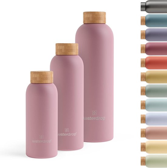 Waterdrop® Thermosfles, Geïsoleerde fles 600 ml | Houdt Warm 12 uur en Koud tot 24 uur | Roestvrijstalen fles, Waterdicht, Herbruikbaar, BPA Vrij