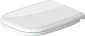 WC-bril D-code met softclose-sluitmechanisme, hoogwaardige toiletbril met deksel, wit