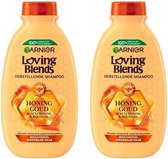 GARNIER Shampoo - Loving Blends - Honinggoud- 2 x 300 ml