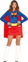 Guirca - Superhero Drunklove - Femme - Blauw, Rouge - Taille 38-40 - Déguisements - Déguisements