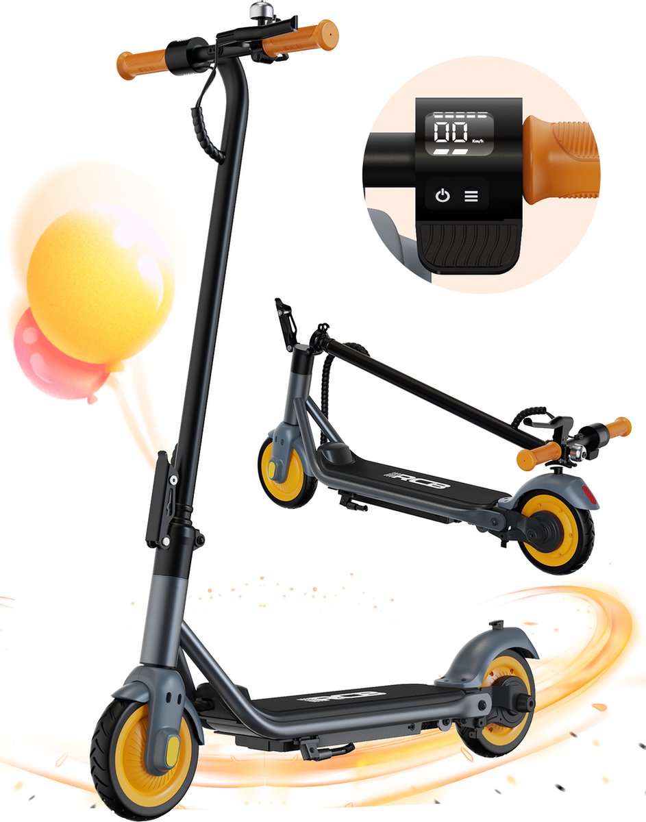 Elektrische Step Kinderen - 150W Kinderstep Inklapbaar - 6-10-15km/u - Geel