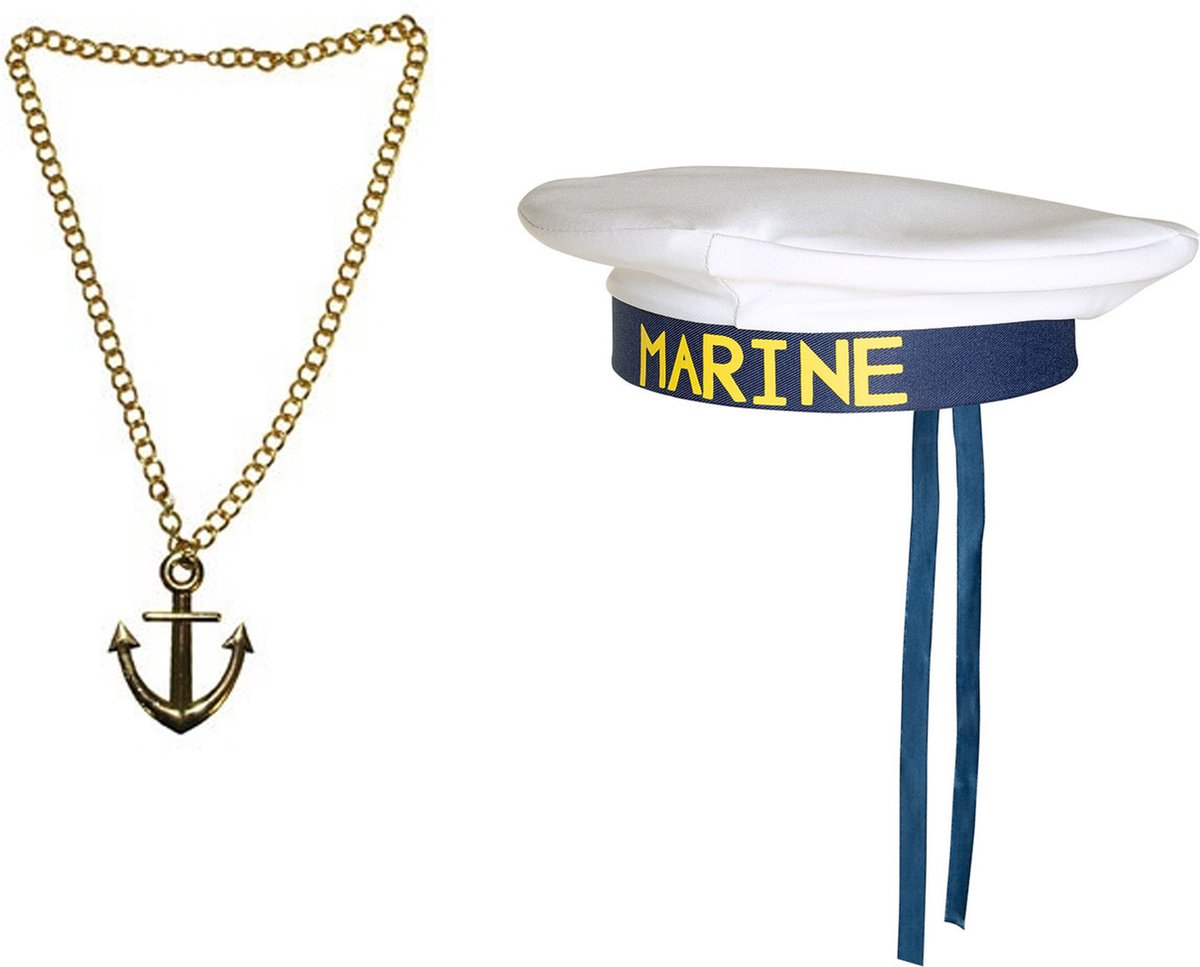 Kit de Déguisement Marin Bonnet et Écharpe à Rayures Bleues et Blanches Ensemble Chapeau de Capitaine et Écharpe Costume pour Homme, Femme, Enfants et Adultes Kit de Déguisement Marin Bonnet et Écharpe à Rayures Bleues et Blanches Ensemble Chapeau de Capitaine et Écharpe Costume pour Homme, Femme, Enfants et Adultes