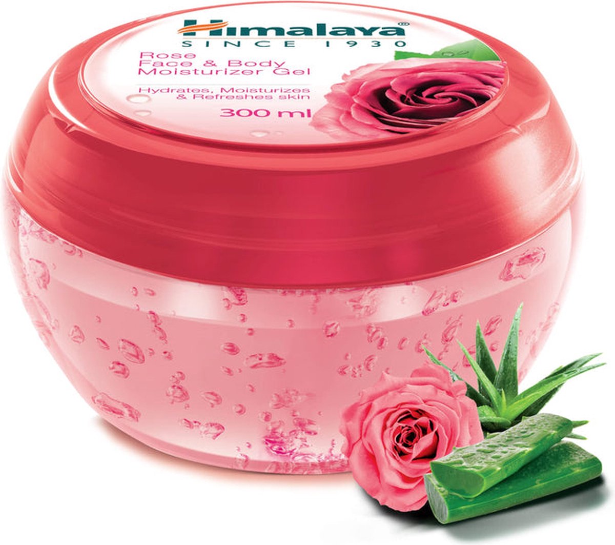 Himalaya Rose Moisturizer Face & Body Gel - 300ml - Gezichtsverzorging - Vegan - Vrij van Parabenen - Kleurstoffen - Ftalaten