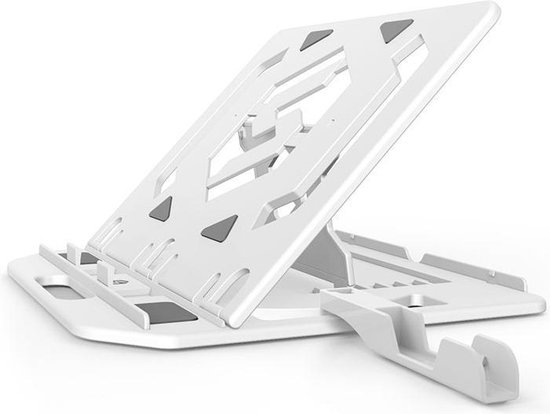 Babacom Laptopstandaard, opvouwbare en geventileerde laptophouder, 6 instelniveaus, ergonomische koeler, compatibel met MacBook Air, Pro, Dell, 10-15,6 inch