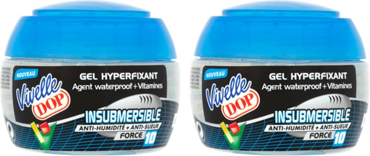 VIVELLE DOP - Gel Coiffant Hyperfixant Insubmersible Force 10 Pour Homme - 150 ml Marque (2 stuks) VIVELLE DOP