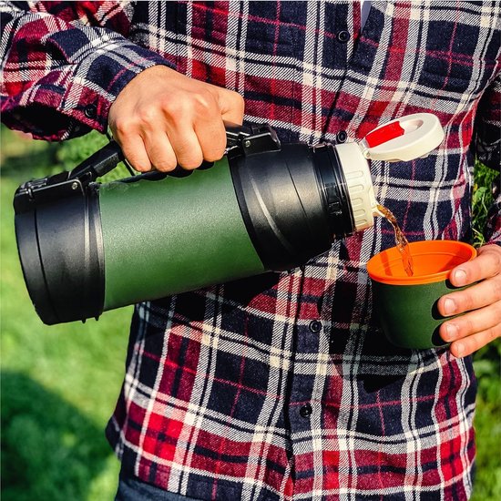 2L roestvrijstalen thermosfles Tumbler Grote capaciteit thermische waterfles Koud en warm Thermo Cup Thermoskan geïsoleerd  15