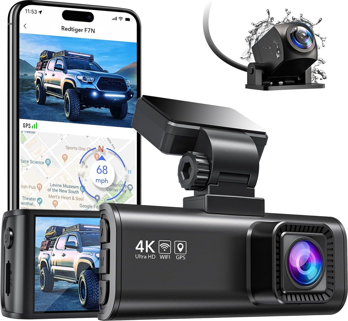 Full HD Auto Dashcam met Display - Dual-Camera Systeem voor Voor- en Achteruitzicht - Groot LCD-display en Parkeermodus - Auto Dashboard Recorder voor Extra Veiligheid en Bewaking