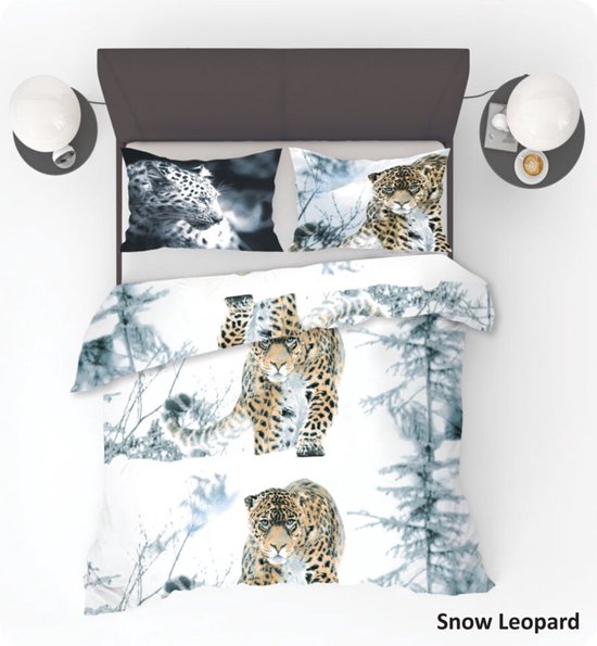 Dekbedovertrek Snow Leopard 1-Persoons - 140 x 200/220 cm + 1 Kussensloop