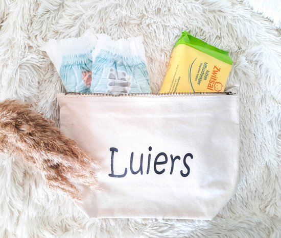 Organizer - Luiers - Gifts by M - Etui - Luiertas - Verschoningsdoekjes - Baby - Opbergtas - Katoen - Naturel - Kraamcadeau van Gifts by M — afbeelding 4