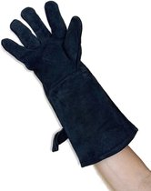 3BMT® Hittebestendige Handschoen - Vuurvaste handschoen voor Openhaard, Houtkachel en BBQ - extra lange mouw